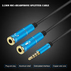 2 in 1 3.5mm Male to Double 3.5mm Female TPE High-elastic Audio Cable...