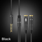 2 in 1 3.5mm Male to Double 3.5mm Female TPE High-elastic Audio Cable...