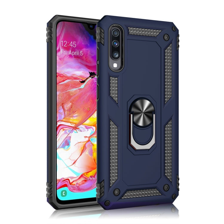 Armor Shockproof TPU + PC Protective Case for Galaxy A70, with 360 Degree Rotation Holder, For Galaxy A70 For Galaxy A70 Blue