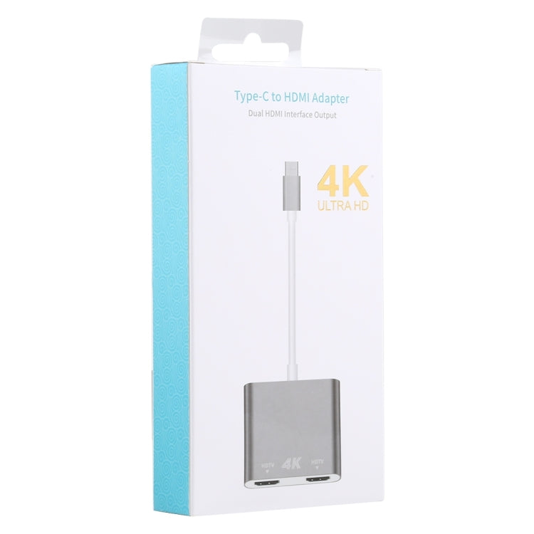4K Ultra HD Dual HDMI Interface Output to USB-C / Type-C Adapter, 9175B – TPU, 4K