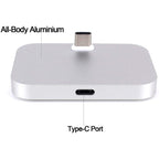 USB-C / Type-C Aluminum Alloy Desktop Station Dock Charger, 1 – Aluminum Alloy, TPU