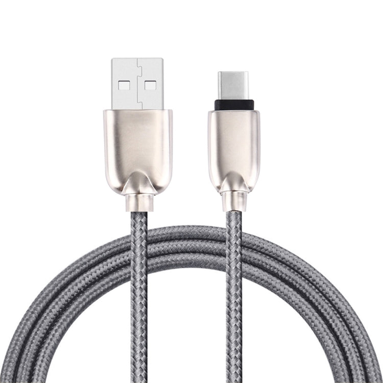 1M Woven Style Metal Head 108 Copper Cores USB-C / Type-C to USB Data Sync Charging Cable – Fast Charging, Aluminum Alloy, Data Transmission