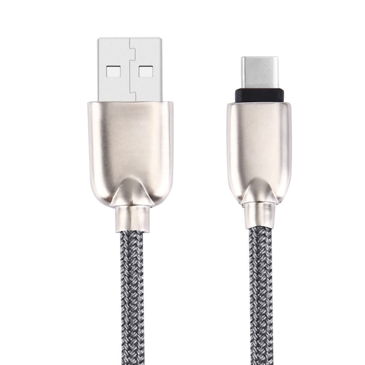 1M Woven Style Metal Head 108 Copper Cores USB-C / Type-C to USB Data Sync Charging Cable – Fast Charging, Aluminum Alloy, Data Transmission