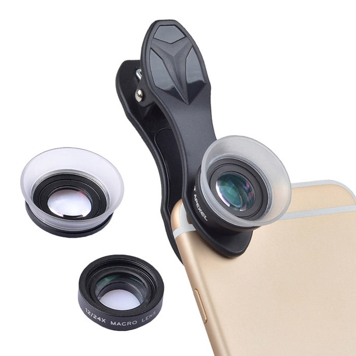 APEXEL Camera Lens – APL-24X-H 2 in 1 Universal External 12X & 24X Macro Mobile Phone Lens... Default Title