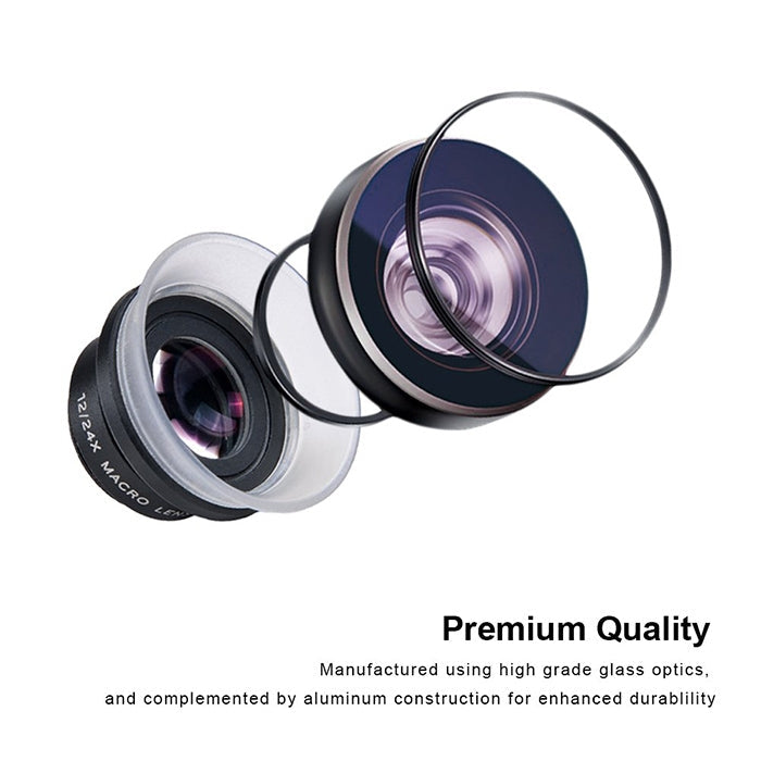 APEXEL Camera Lens – APL-24X-H 2 in 1 Universal External 12X & 24X Macro Mobile Phone Lens...