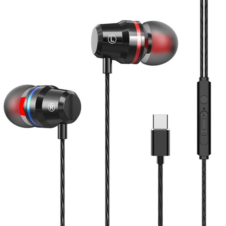 USB-C / Type-C Interface In Ear Wired Mega Bass Earphone with Mic – Durable Build, Easy to Use