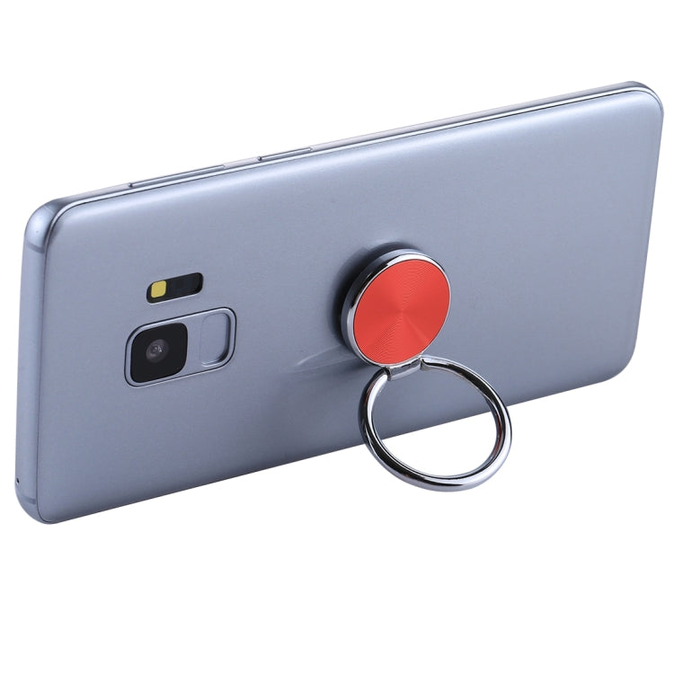 Universal CD Pattern Metal Mobile Phone Ring Holder Red