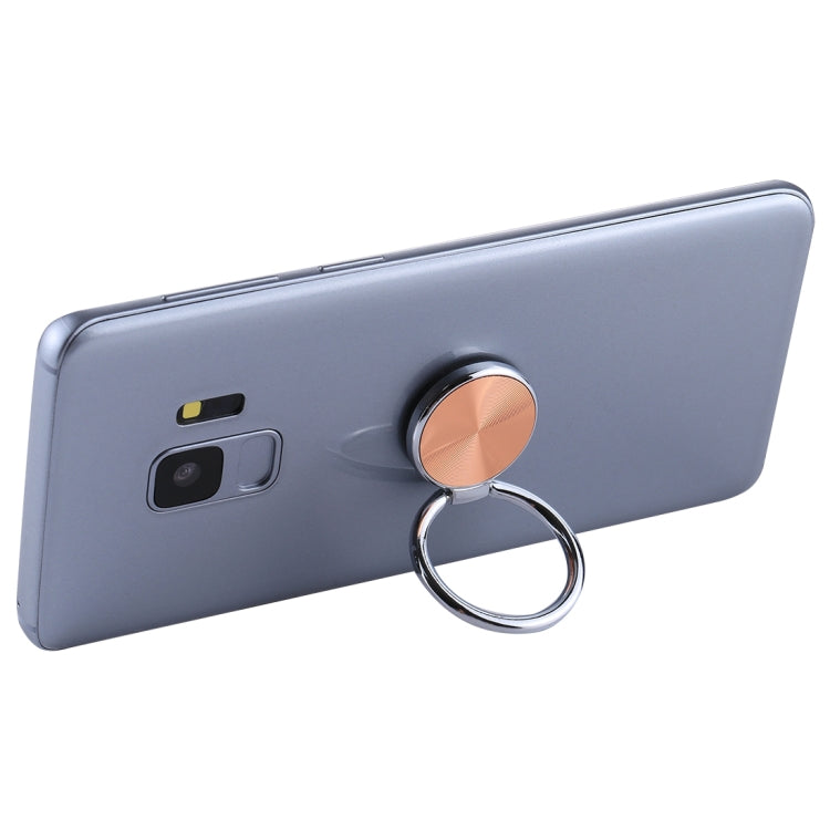 Universal CD Pattern Metal Mobile Phone Ring Holder Rose Gold