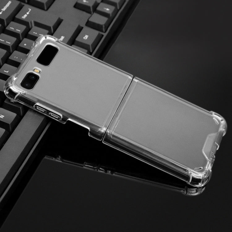 For Samsung Galaxy Z Flip TPU+PC Transparent Four-corner Shockproof Explosion-proof Protective Case Default Title