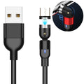 2m 2A Output USB to Micro USB Nylon Braided Rotate Magnetic Charging Cable, 2m Micro USB – Wear-resistant, Magnetic, TPU