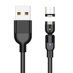 2m 2A Output USB to Micro USB Nylon Braided Rotate Magnetic Charging Cable, 2m Micro USB – Wear-resistant, Magnetic, TPU