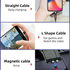 2m 2A Output USB to Micro USB Nylon Braided Rotate Magnetic Charging Cable, 2m Micro USB – Wear-resistant, Magnetic, TPU