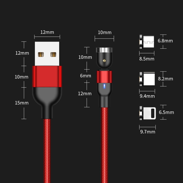 2m 2A Output USB to Micro USB Nylon Braided Rotate Magnetic Charging Cable, 2m Micro USB – Wear-resistant, Magnetic, TPU