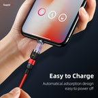 2m 2A Output USB to Micro USB Nylon Braided Rotate Magnetic Charging Cable, 2m Micro USB – Wear-resistant, Magnetic, TPU