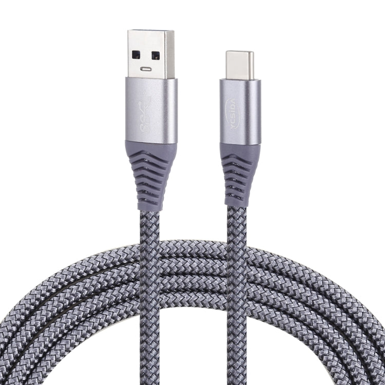 1.2m Nylon Braided Cord USB to Type-C Data Sync Charge Cable with 110 Copper Wires, Support Fast Charging – Fast Charging Grey