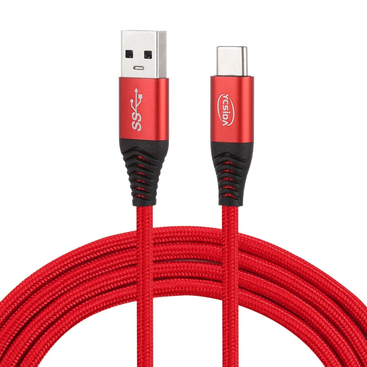 1.2m Nylon Braided Cord USB to Type-C Data Sync Charge Cable with 110 Copper Wires, Support Fast Charging – Fast Charging Red