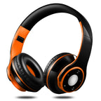 SG-8 Bluetooth 4.0 + EDR Headphones Wireless Over-ear TF Card FM Radio Stereo Music Headset with Mic Orange
