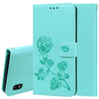 Rose Embossed Horizontal Flip PU Leather Case for Galaxy A10, with Holder & Card Slots & Wallet, For Samsung Galaxy A10 For Samsung Galaxy A10 Green