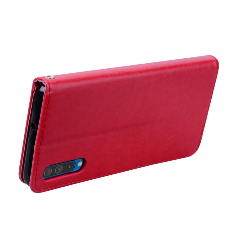 Rose Embossed Horizontal Flip PU Leather Case for Galaxy A50, with Holder & Card Slots & Wallet, For Samsung Galaxy A50