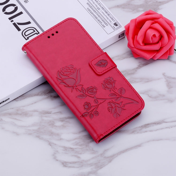 Rose Embossed Horizontal Flip PU Leather Case for Galaxy A50, with Holder & Card Slots & Wallet, For Samsung Galaxy A50