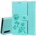 Rose Embossed Horizontal Flip PU Leather Case for Galaxy A70, with Holder & Card Slots & Wallet, For Samsung Galaxy A70 For Samsung Galaxy A70 Green