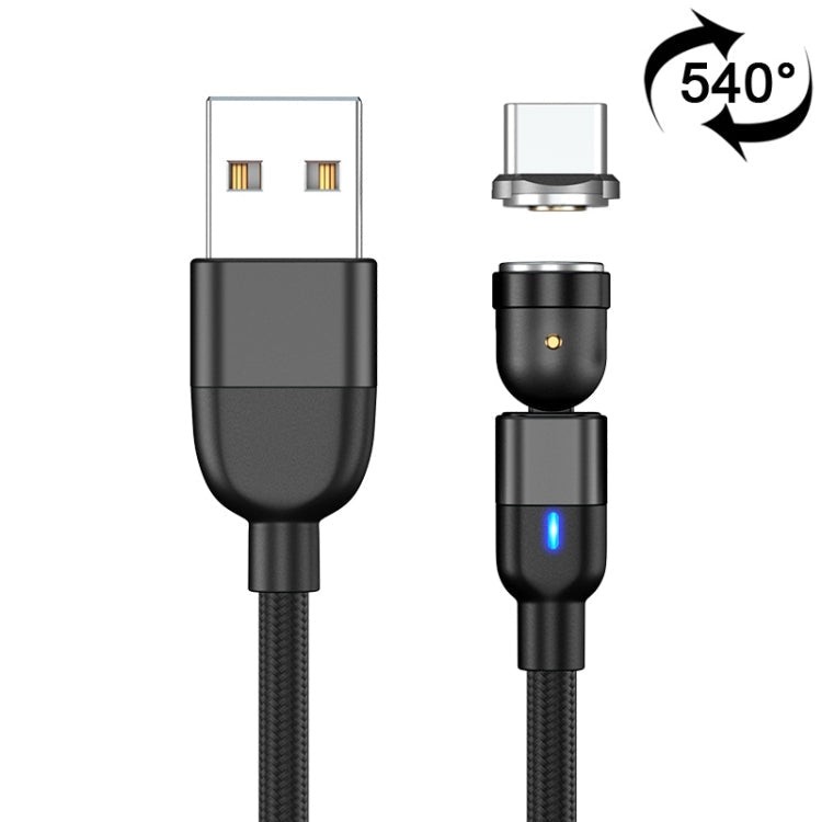 2m 3A Output USB to USB-C / Type-C 540 Degree Rotating Magnetic Data Sync Charging Cable, 2m Type-C – Wear-resistant, Magnetic, Fast Charging