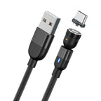 2m 3A Output USB to USB-C / Type-C 540 Degree Rotating Magnetic Data Sync Charging Cable, 2m Type-C – Wear-resistant, Magnetic, Fast Charging