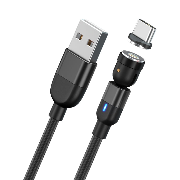 2m 3A Output USB to USB-C / Type-C 540 Degree Rotating Magnetic Data Sync Charging Cable, 2m Type-C – Wear-resistant, Magnetic, Fast Charging