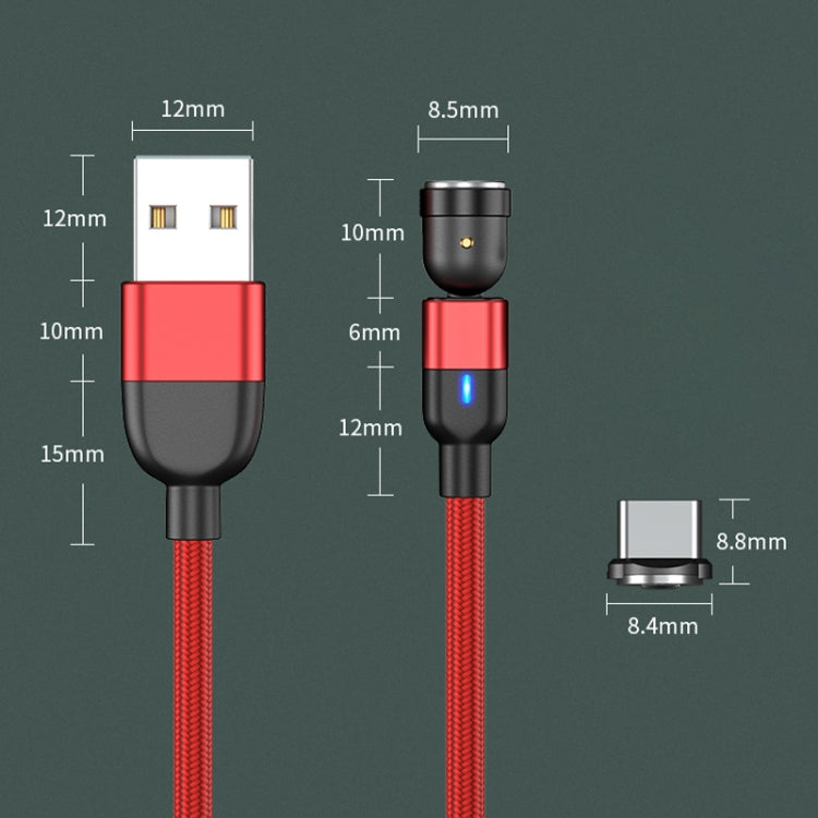 2m 3A Output USB to USB-C / Type-C 540 Degree Rotating Magnetic Data Sync Charging Cable, 2m Type-C – Wear-resistant, Magnetic, Fast Charging