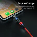2m 3A Output USB to USB-C / Type-C 540 Degree Rotating Magnetic Data Sync Charging Cable, 2m Type-C – Wear-resistant, Magnetic, Fast Charging
