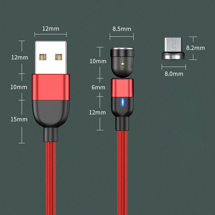 1m 3A Output USB to Micro USB 540 Degree Rotating Magnetic Data Sync Charging Cable, 1m Micro USB – Wear-resistant, Magnetic, Fast Charging