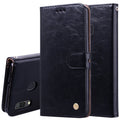 Business Style Oil Wax Texture Horizontal Flip Leather Case for Galaxy A30, with Holder & Card Slots & Wallet, For Galaxy A30 For Galaxy A30 Black