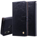 Business Style Oil Wax Texture Horizontal Flip Leather Case for Galaxy A30, with Holder & Card Slots & Wallet, For Galaxy A30 For Galaxy A30 Black