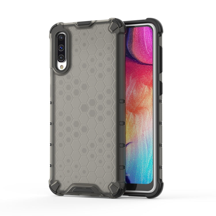 Shockproof Honeycomb PC + TPU Case for Galaxy A50, For Galaxy A50 For Galaxy A50 Black