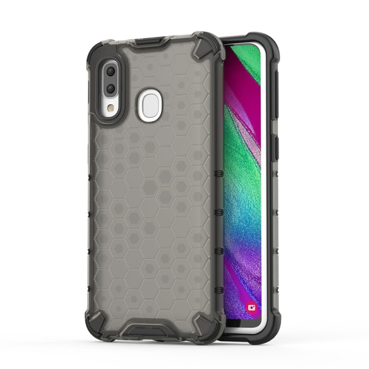 Shockproof Honeycomb PC + TPU Case for Galaxy A40, For Galaxy A40 For Galaxy A40 Black