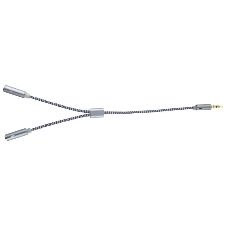 HY191 2 in 1 3.5mm Male to Microphone + Audio Female Braided Audio Cable, Length: 26cm, HY191 – Durable Build, Easy to Use