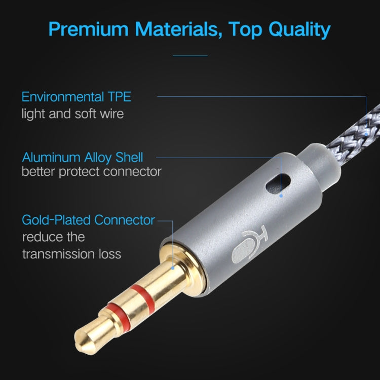 YH192 2 in 1 3.5mm Female to Microphone + Audio Male Braided Audio Cable, Length: 22cm, YH192 – Durable Build, Easy to Use