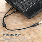 YH192 2 in 1 3.5mm Female to Microphone + Audio Male Braided Audio Cable, Length: 22cm, YH192 – Durable Build, Easy to Use