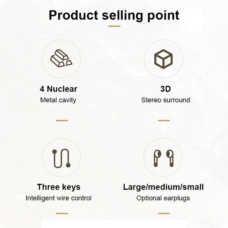USAMS US-SJ482 EP-43 Wired In Ear USB-C / Type-C Interface Metal Digital HiFi Noise Reduction Earphones with Mic & Digital Chip, Length: 1.2m – Durable Build, Easy to Use