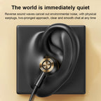 USAMS US-SJ482 EP-43 Wired In Ear USB-C / Type-C Interface Metal Digital HiFi Noise Reduction Earphones with Mic & Digital Chip, Length: 1.2m – Durable Build, Easy to Use