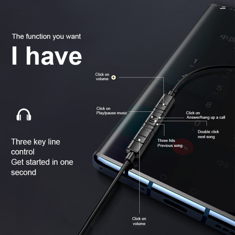 USAMS US-SJ482 EP-43 Wired In Ear USB-C / Type-C Interface Metal Digital HiFi Noise Reduction Earphones with Mic & Digital Chip, Length: 1.2m – Durable Build, Easy to Use