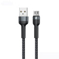 RC-124m 1m 2.4A USB to Micro USB Aluminum Alloy Braid Fast Charging Data Cable, Micro USB – Fast Charging, Aluminum Alloy