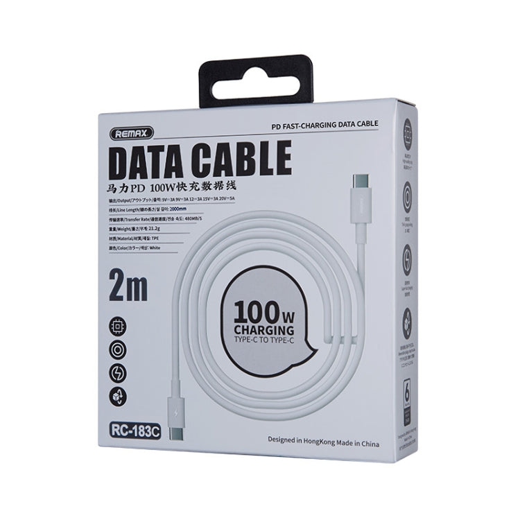 Marlik Series RC-183c PD 100W USB-C / Type-C to USB-C / Type-C Interface Fast Charging Data Cable, Cable Length: 2m, 2m – Fast Charging, Data Transmission