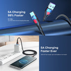 RC-188a Lesu Pro 1m 5A USB to USB-C / Type-C Aluminum Alloy Braid Fast Charging Data Cable, USB to USB-C / Type-C – Fast Charging, Aluminum Alloy