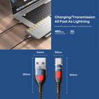 RC-188a Lesu Pro 1m 5A USB to USB-C / Type-C Aluminum Alloy Braid Fast Charging Data Cable, USB to USB-C / Type-C – Fast Charging, Aluminum Alloy