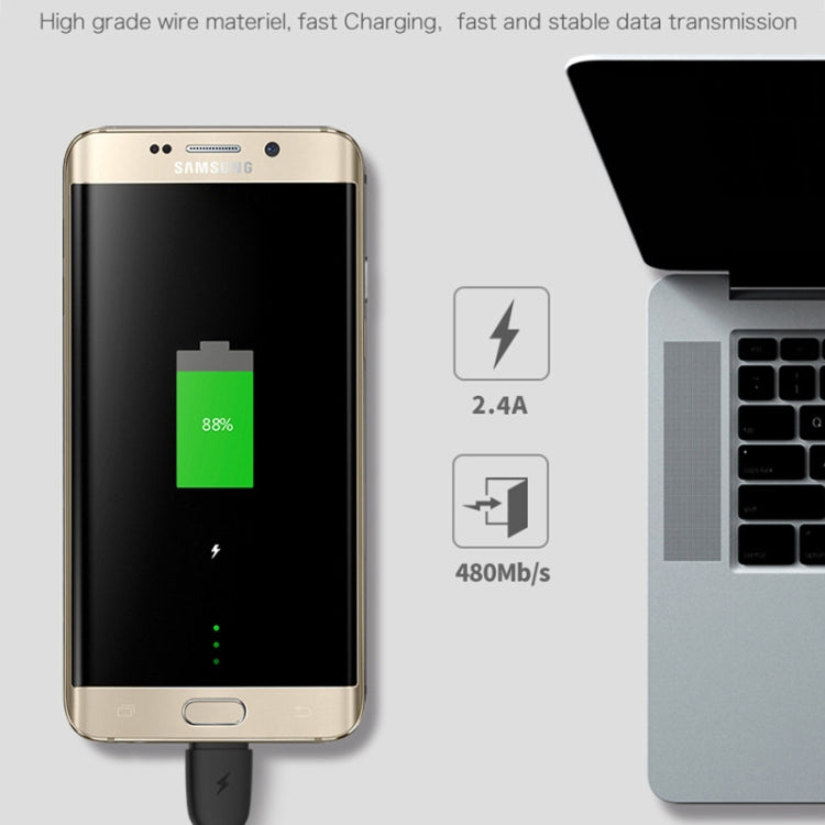 RC-138a 2.4A USB to USB-C / Type-C Suji Pro Fast Charging Data Cable, Cable Length: 1m, USB-C / Type-C – Fast Charging, Data Transmission