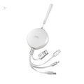 RC-185th Data Cable – 3 in 1 2.1A USB to 8 Pin + USB-C / Type-C + Micro USB Sury Series... White