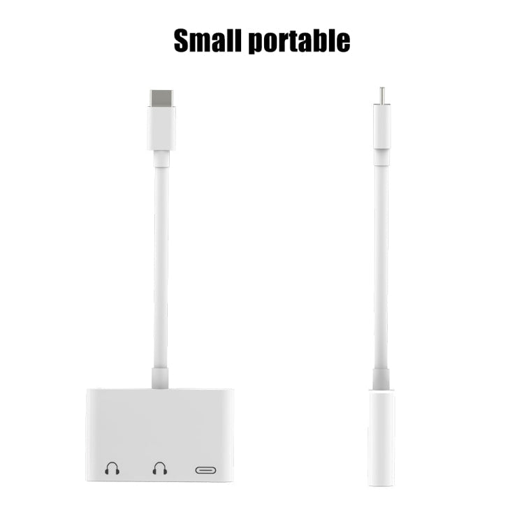 3 in 1 USB-C + 3.5mm + 3.5mm to USB-C Digital Charge Audio Adapter – Durable Build, Easy to Use