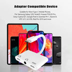 3 in 1 USB-C + 3.5mm + 3.5mm to USB-C Digital Charge Audio Adapter – Durable Build, Easy to Use