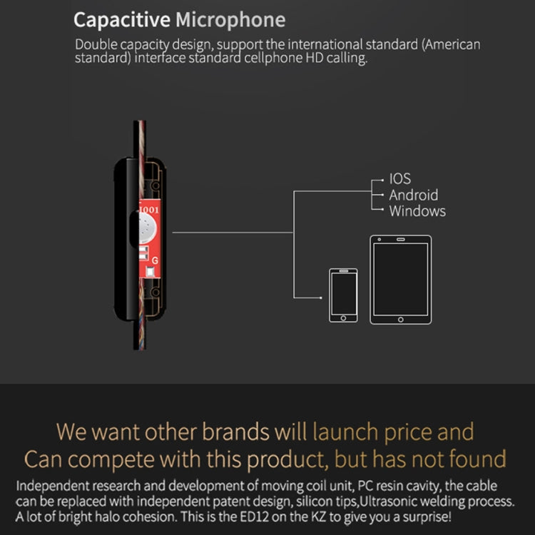 ED12 Cable – 3.5mm Jack Hanging Ear Sports Design In-Ear Style Wire Control...